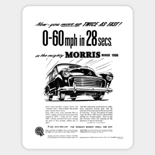 Vintage Morris Minor advert Sticker